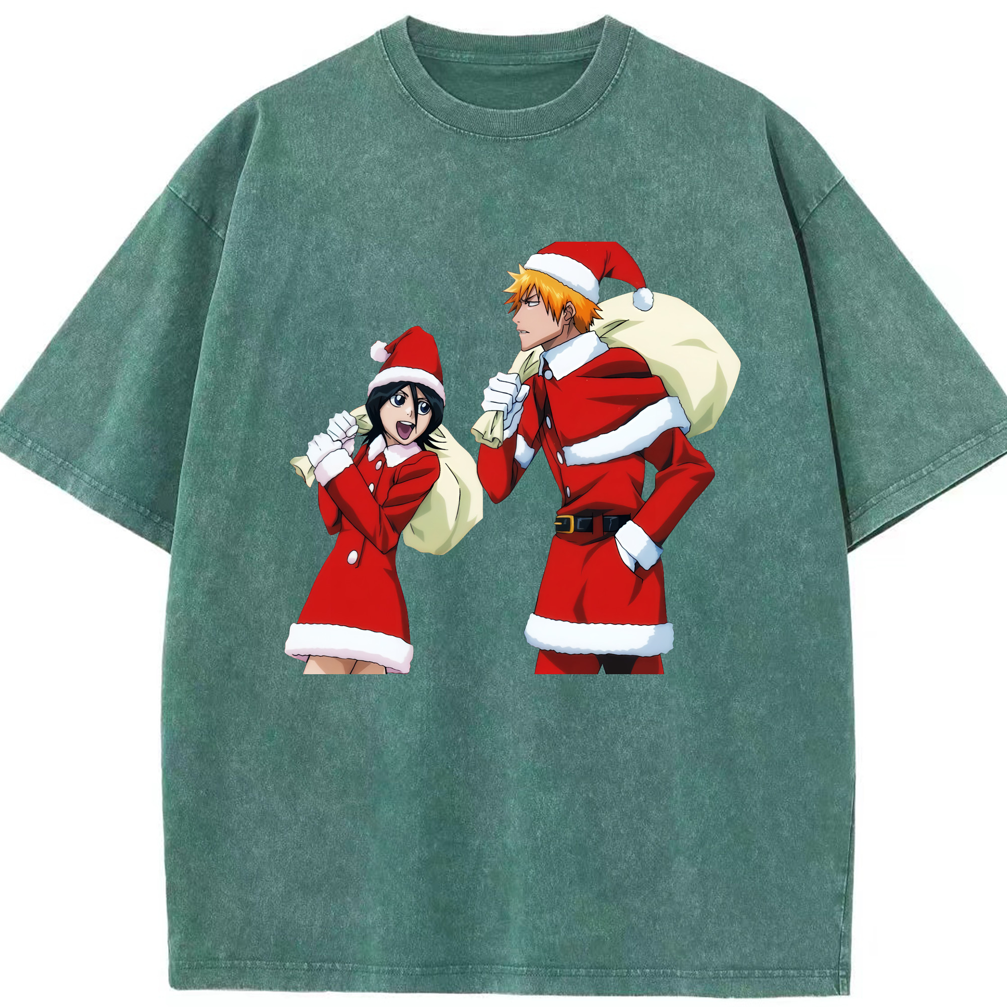（画像用） ブリーチ 朽木ルキア BLEACH Kuchiki Rukia 綿100% ヴィンテージ風 半袖Tシャツ（フロントプリント）